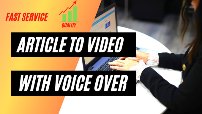 Gig Preview - Convert article,blog and text to nice videos with voice over