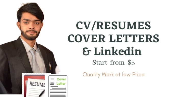 Gig Preview - Write a professional  cv, resume, cover letter and linkedin for you