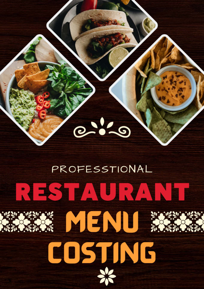 Gig Preview - Do professional restaurant menu costing and pricing consultation