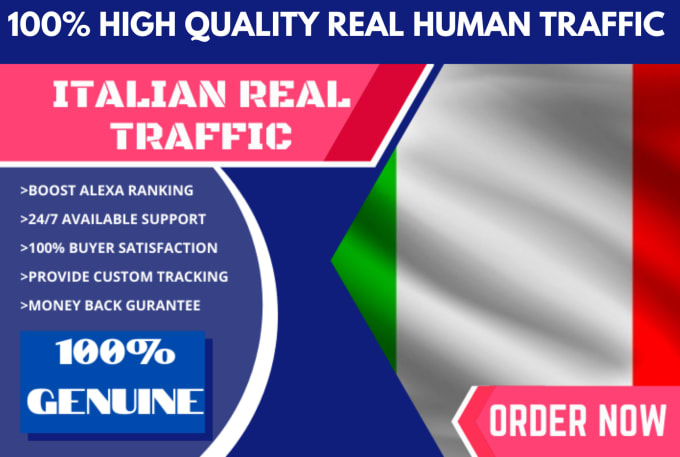 Gig Preview - Send keyword target italy website traffic with low bounce rate