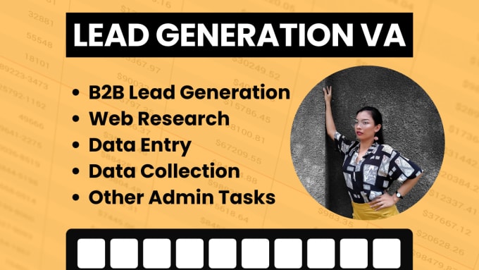 Gig Preview - Do b2b lead generation, web research, and data entry jobs