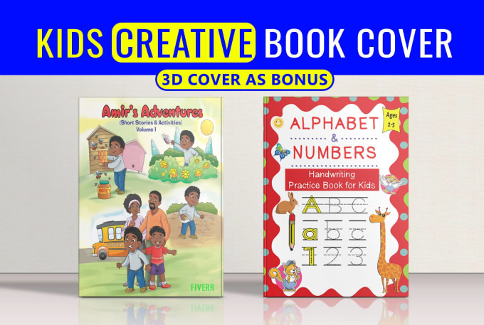 Gig Preview - Design colorful children book cover, kids book cover