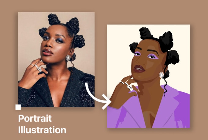 Gig Preview - Draw a minimalistic portrait illustration from your photo