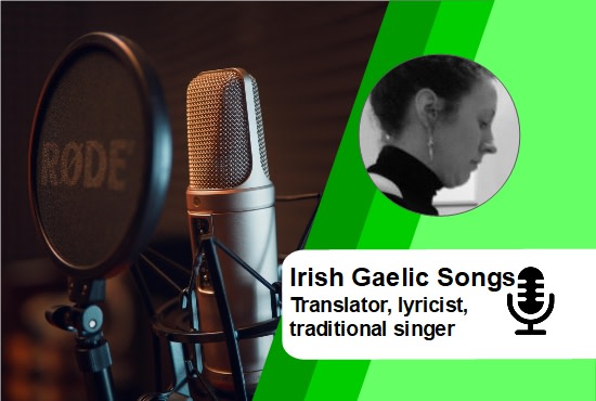 Gig Preview - Sing your irish gaelic song