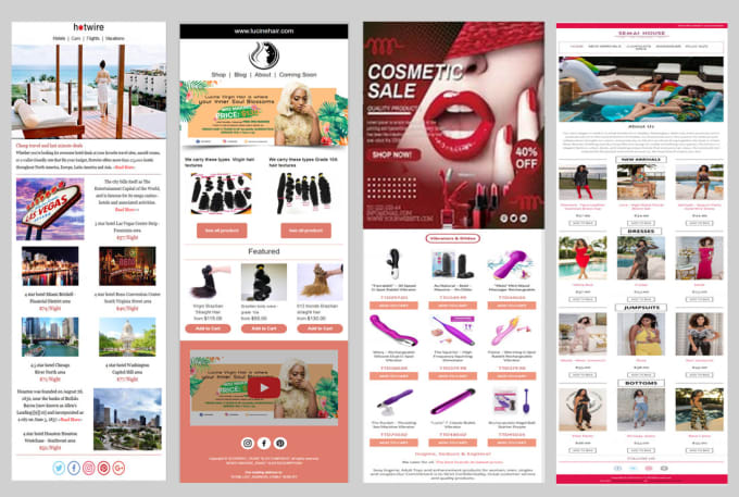 Gig Preview - Design klaviyo email template, mailchimp email template