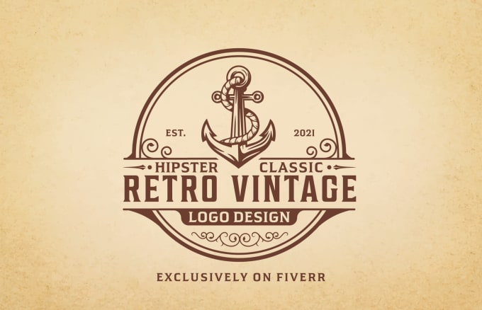 Gig Preview - Do unique retro vintage logo design