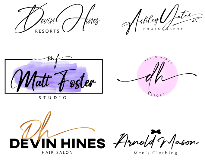 Gig Preview - Watercolor, photography, signature logo