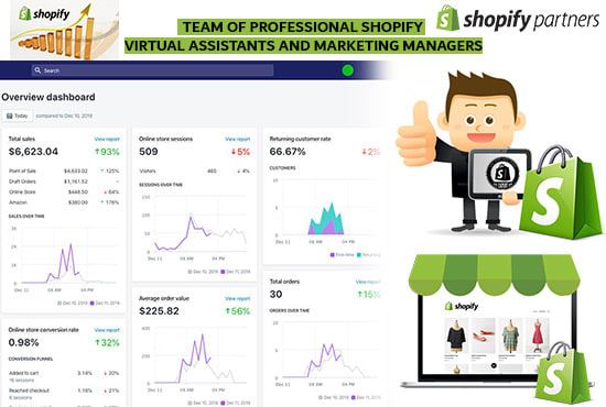 Gig Preview - Be your shopify virtual assistant and dropshipping store manager