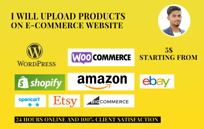 Gig Preview - Upload your product woocommerce and shopify store