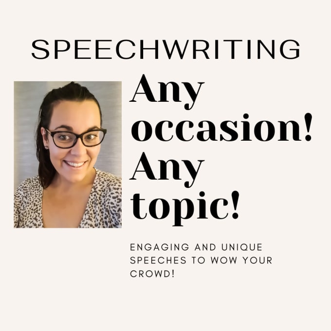 Gig Preview - Write a captivating speech