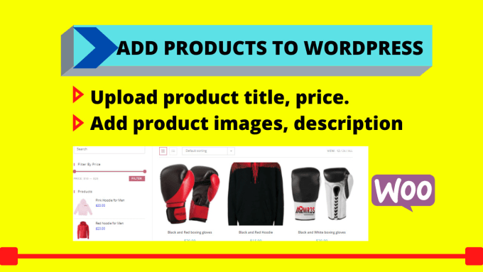 Gig Preview - Add products to your wordpress, woocommerce site