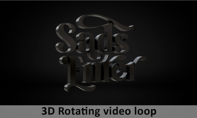 Gig Preview - Make a 3d rotating logo animation with 360 spinning loop