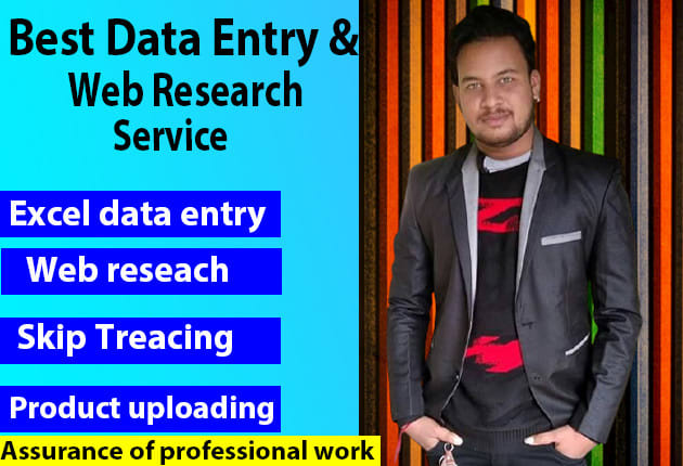 Gig Preview - Be your virtual assistant for data entry and web research