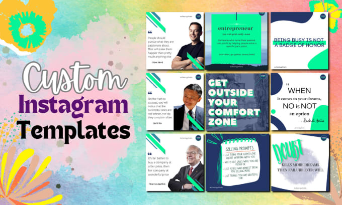 Gig Preview - Design custom instagram templates for social media feed