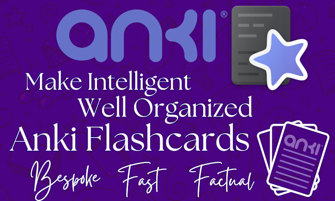 Gig Preview - Make intelligent anki flashcards fast