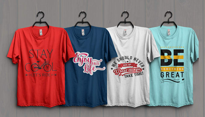 Gig Preview - Do trendy typography t shirt, graphic and bulk t shirt design