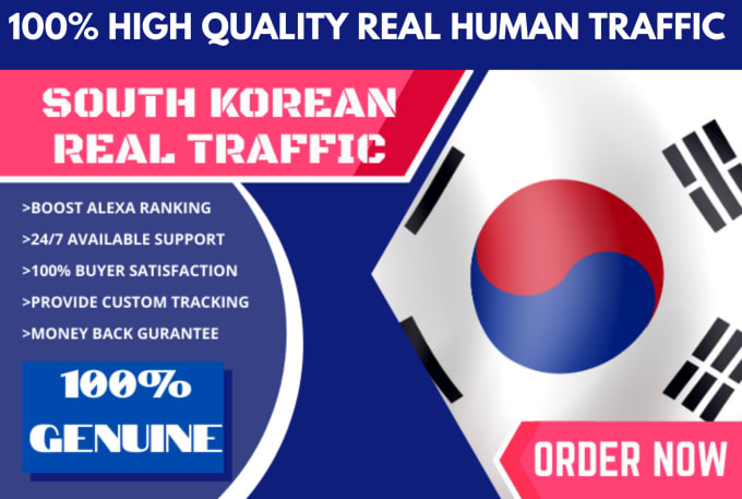 Gig Preview - Send keyword target south korea website traffic with low bounce rate