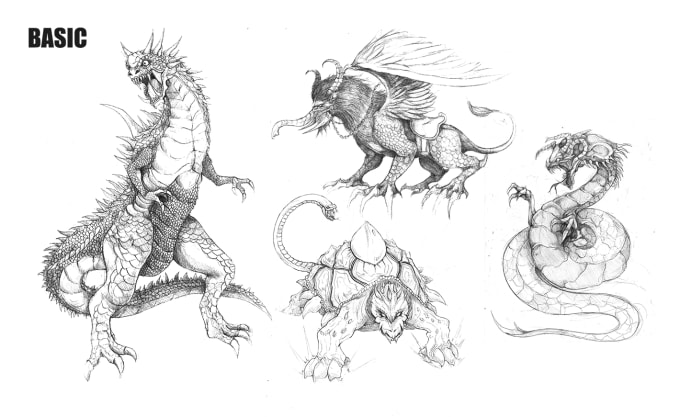 Gig Preview - Draw you monster or creature