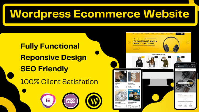 Gig Preview - Build wordpress ecommerce website, ecommerce online store