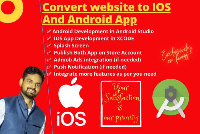 Gig Preview - Convert website to IOS app and android app