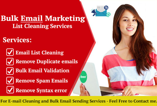 Gig Preview - Do bulk email validation, verification and email list cleaning service