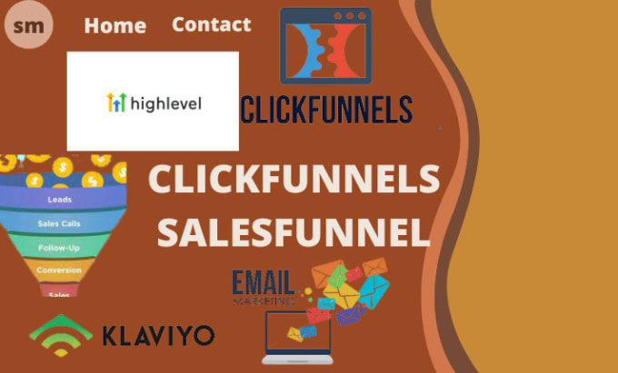 Gig Preview - Build marketing sales funnels, clickfunnels , klaviyo ,go high level