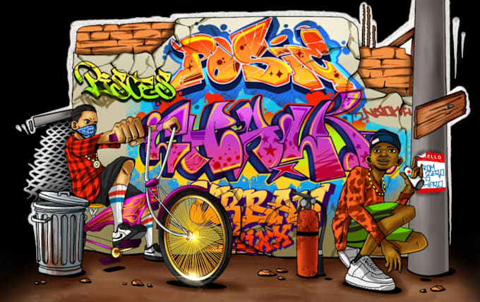 Gig Preview - Create graffiti illustration, album cover, merchandise, logo