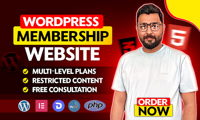 Gig Preview - Build wordpress membership website