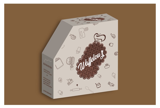 Gig Preview - Create waffle, cake and pastrie box packaging design