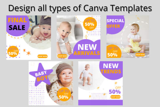 Gig Preview - Design editable canva pro templates posts ads presentation