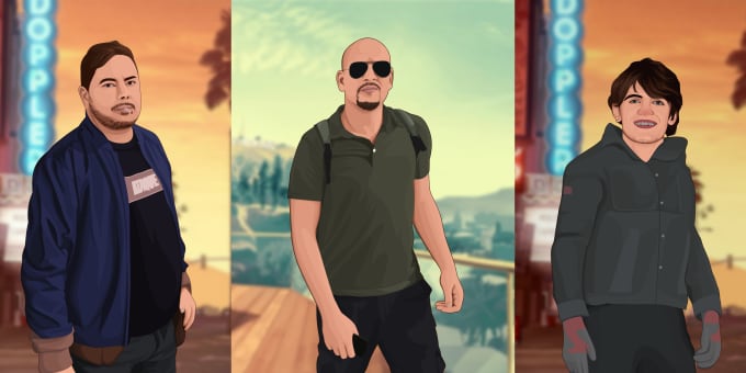 Gig Preview - Create your photo into gta 5 style