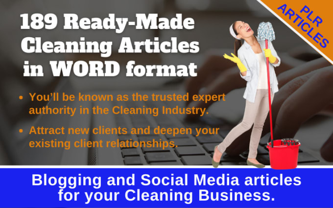 Gig Preview - Give you 189 ready made cleaning articles in word format