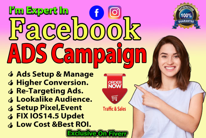 Bestseller - be setup facebook ads campaign manager run fb ads campaign