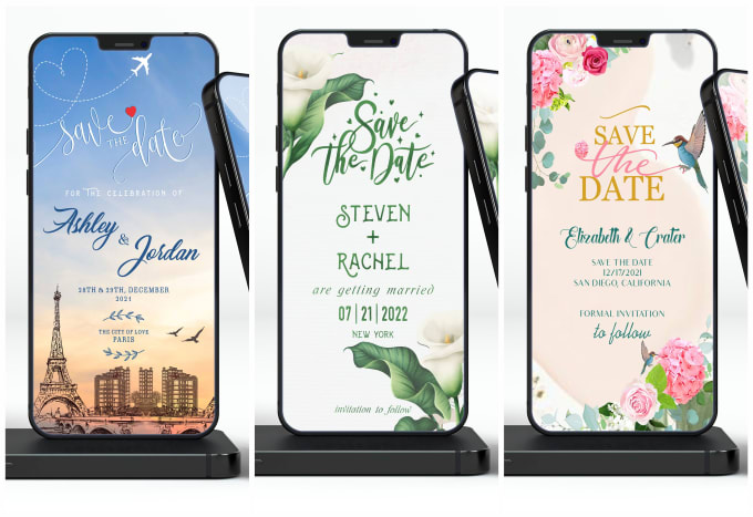 Gig Preview - Design beautiful customized wedding party invitation cards, digital party invite