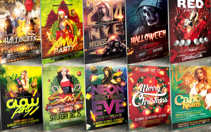 Gig Preview - Design christmas, halloween, new year, party, event flyer or poster