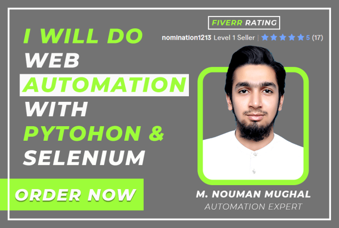 Gig Preview - Do automation and build bots in python and selenium