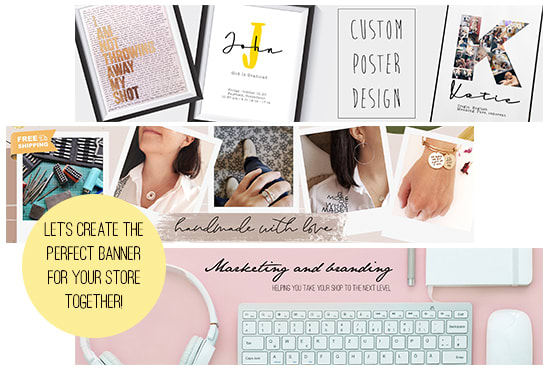 Gig Preview - Create a professional banner for your etsy store