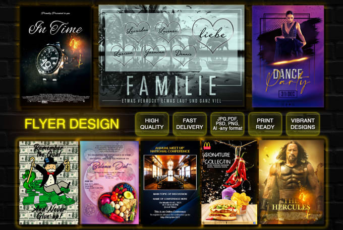 Bestseller - design vibrant digital flyer, poster and banner