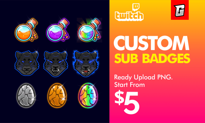 Gig Preview - Create twitch sub badges or emotes