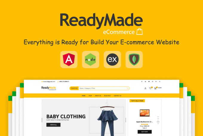 Gig Preview - Give you a ready ecommerce mean stack app