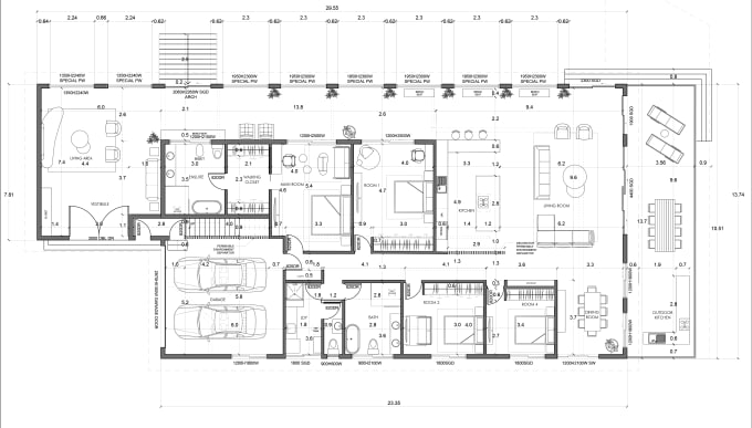 Gig Preview - Draw architectural plans in autocad 2d