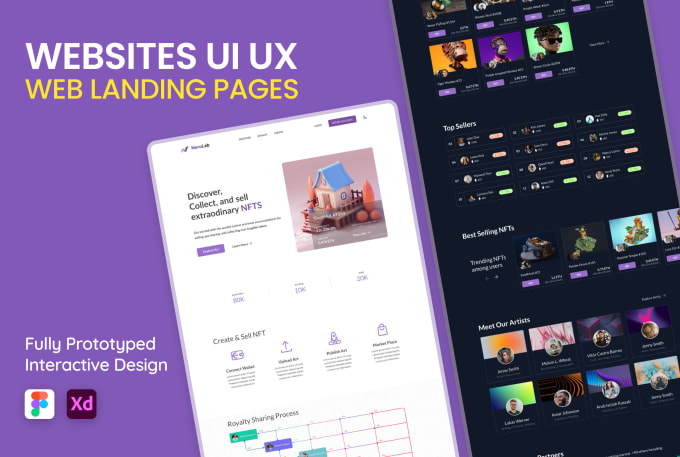 Bestseller - make sleek and modern landing page UI UX design in figma