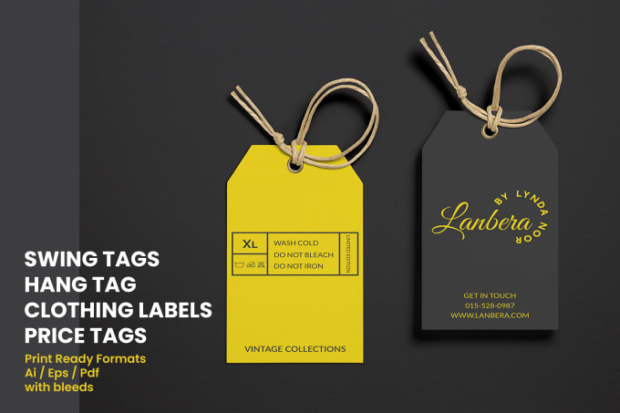 Gig Preview - Design swing tags, hang tag, clothing labels, price tags