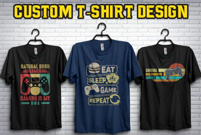 Gig Preview - Create custom gaming t shirt design in 24 hr