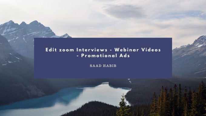 Gig Preview - Edit zoom interviews, webinar promotional ad, videos quickly