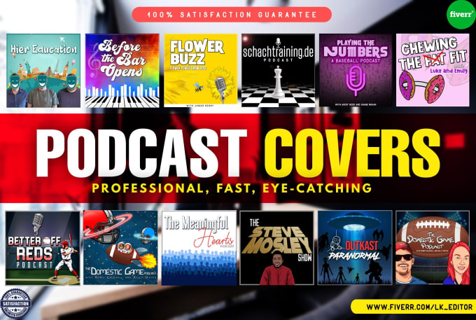 Gig Preview - Design professional podcast cover art, logo