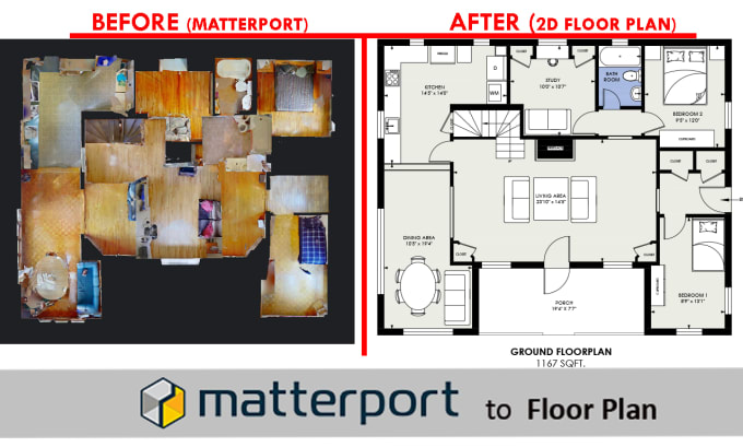 Gig Preview - Create floor plan from matterport link, virtual or 3d tours