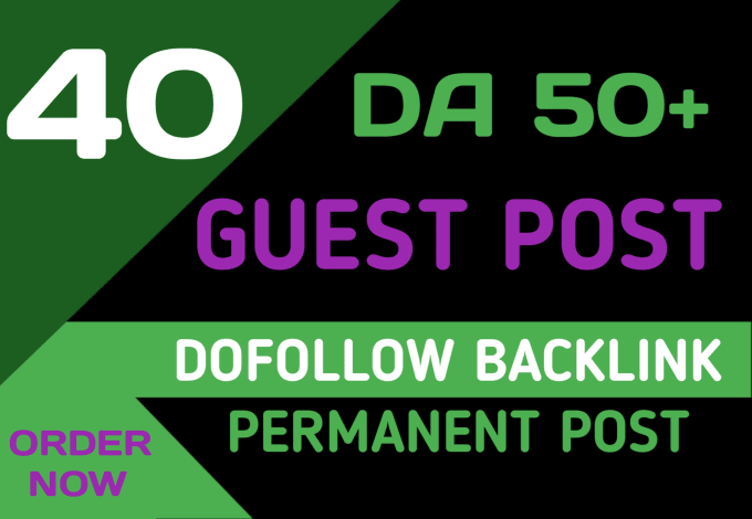 Gig Preview - Write and publish 40 guest post dofollow backlink SEO