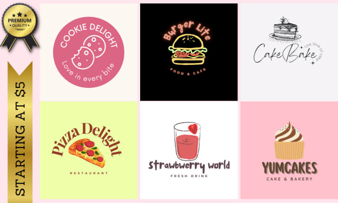 Gig Preview - Do food, cafe, bakery, coffee, pizza burger, restaurant logo