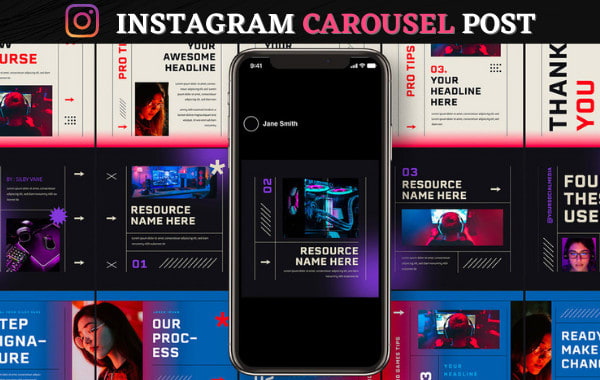 Gig Preview - Design attractive social media carousel posts for your instagram